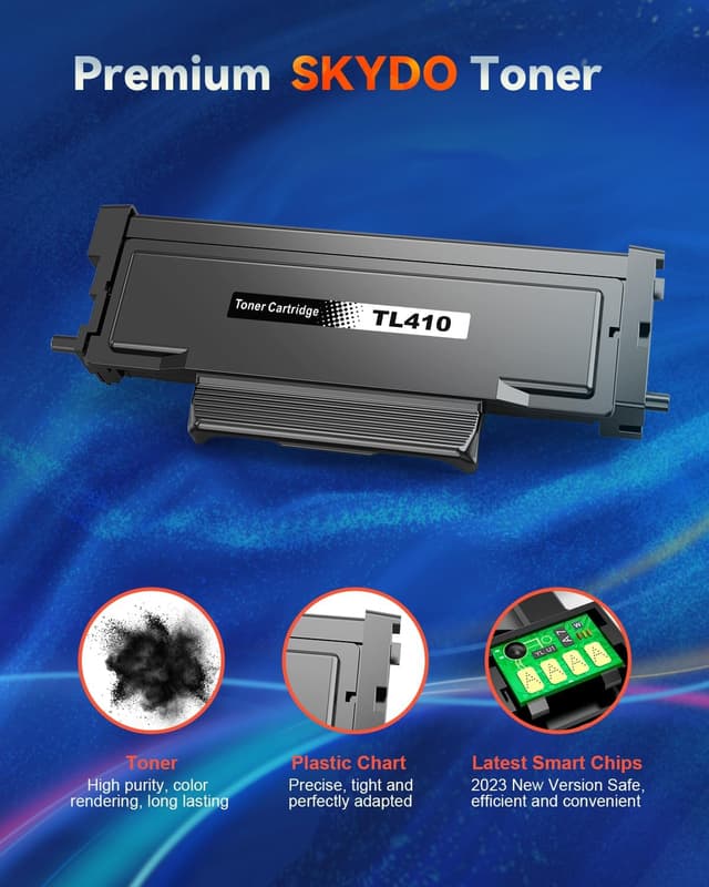 Detalle de Skydo TL410 toner compatibile nero per stampanti Pantum serie TL-410 e P3300DW/P3308DW e M6800/M7100 (1 confezione)