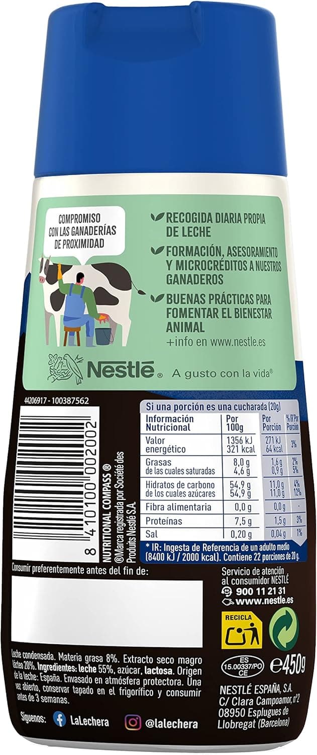 Thumbnail 3 de La Lechera Leche Condensada Serve Fácil 450 g x12 🥄