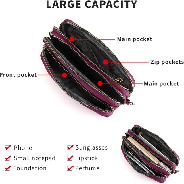 Thumbnail 4 de ModaZeal Small Crossbody Bag 20x6x13cm