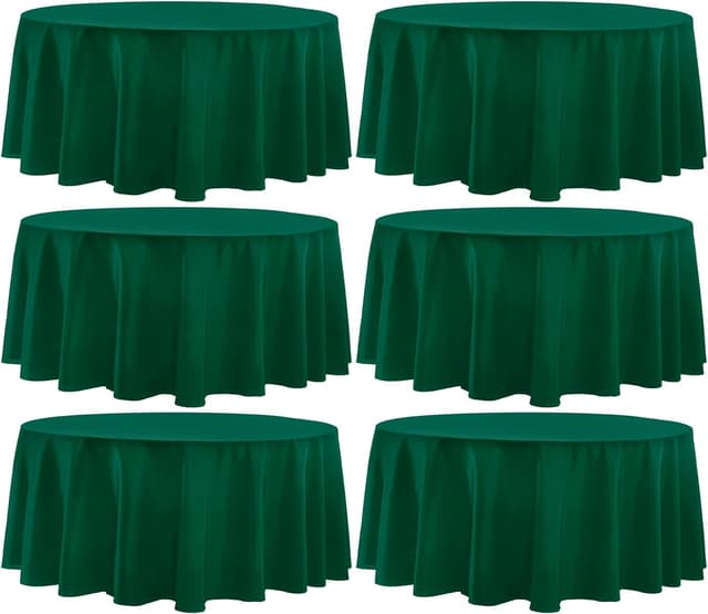 Imagen de Aocoz Round Tablecloth 120 Inch Dark Green en OfertitasTOP