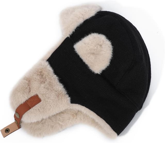Thumbnail 6 de LY4U Winter Trapper Hat with Thick Faux Fur Ear Flaps & Adjustable Chin Strap (Unisex Ushanka/Pilot Style)