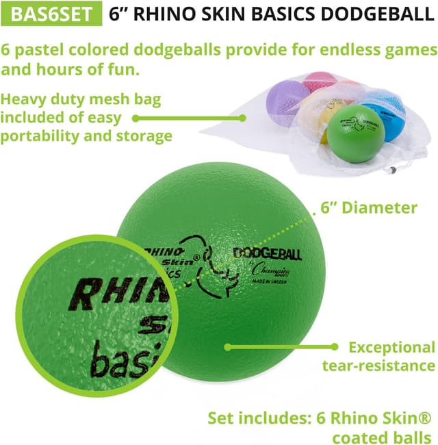 Detalle de Rhino Skin Dodgeball Set 6 soft foam balls