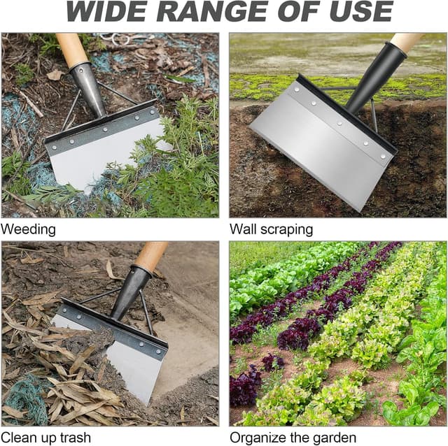 Thumbnail 6 de OFFCUP Pala per la pulizia del giardino da 20 cm in acciaio, multifunzionale per diserbo e lavori all’aperto