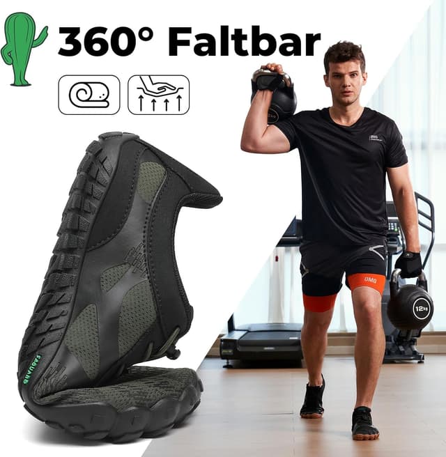 Detalle 2 de SAGUARO Unisex Barfußschuhe Outdoor mit Zehenbereich (Zero-Drop, faltbar) – Gr. 36–48