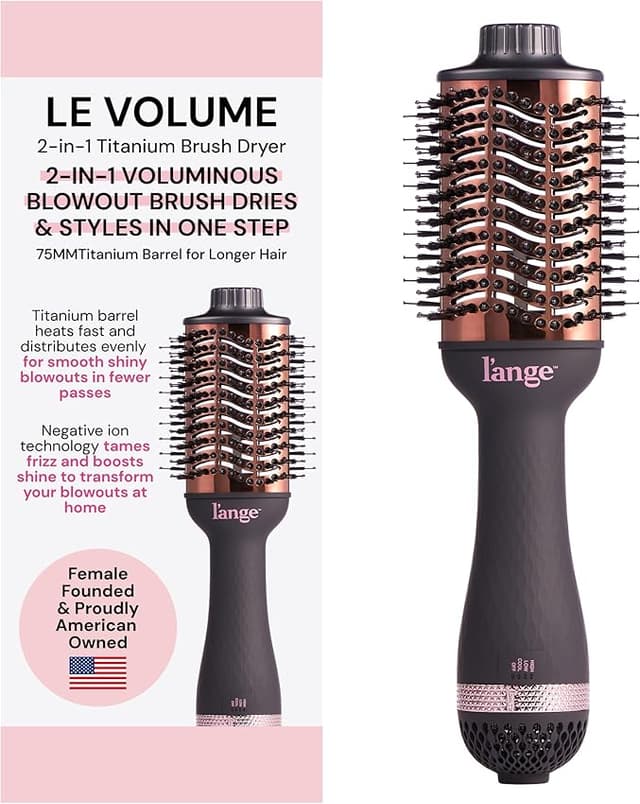 Detalle de L'ANGE HAIR Le Volume 2-in-1 Titanium 60mm Hot Air Brush 🎀