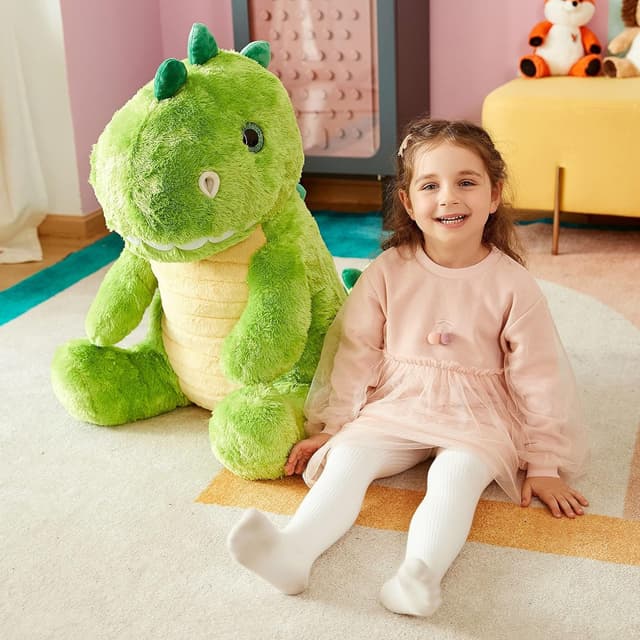 Detalle 2 de IKASA Giant Dinosaur 60cm Soft Plush Stuffed Animal Toy (Green)