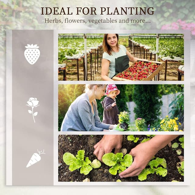 Thumbnail 5 de Outsunny 3 Tier Planters with Trellis