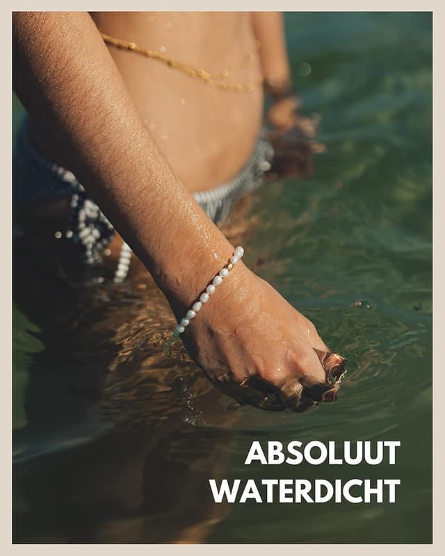 Detalle de Bracciale di perle da donna con vere perle d’acqua dolce, skin friendly e impermeabile