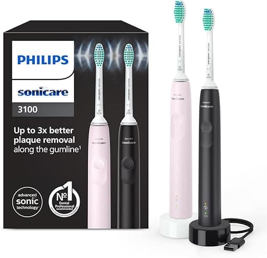Detalle de Philips Sonicare 3100 - Cepillo eléctrico rosa y negro 🪥