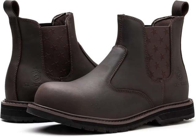 Detalle de SL-Saint Stivali da lavoro Chelsea con punta in acciaio/composito (taglia 46 EU) con costruzione isolata