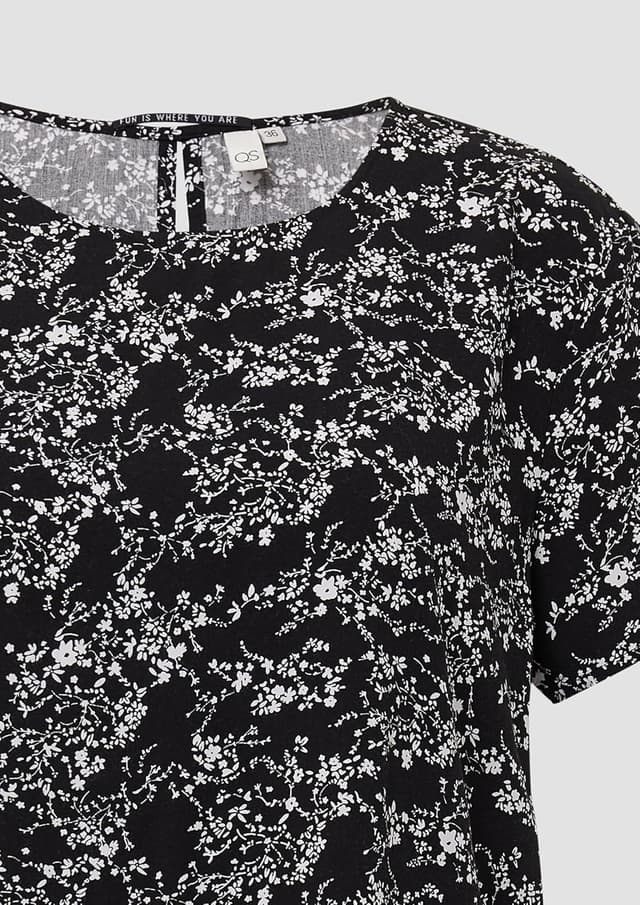 Thumbnail 5 de QS Kurzarmbluse aus Viskose mit Rundhalsausschnitt