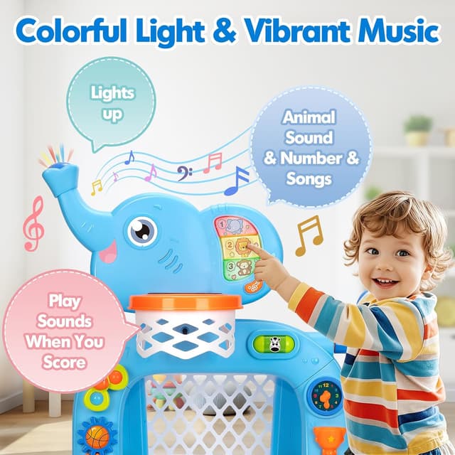 Detalle 2 de Toddler Basketball Hoop & Soccer Goal 12-18M