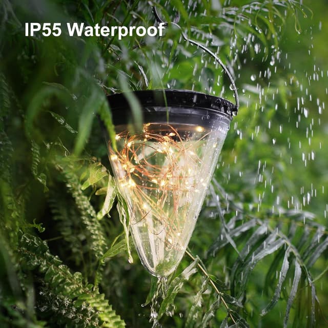 Detalle de DAWALIGHT Farol Solar Exterior JardÃn con Guirnalda LED 🌟