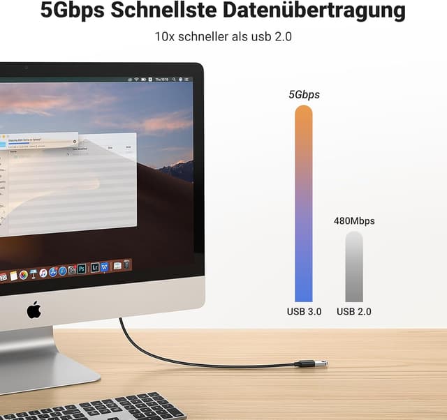 Detalle 2 de UGREEN USB 3.0 Verlängerung 2 m