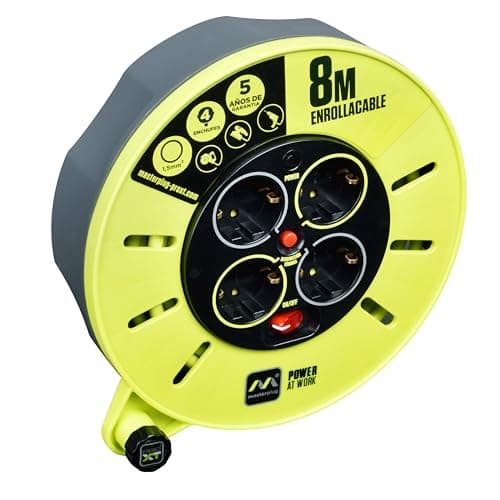 Thumbnail 2 de Masterplug Pro-XT, enrouleur de câble 8 m, 4 prises EU, 16 A ⚡