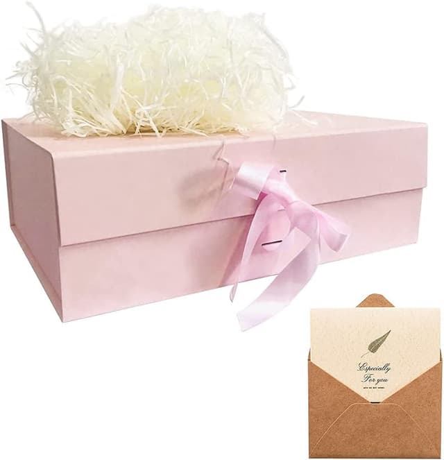 Detalle de Rosa Geschenkbox 33x26x11cm Geschenkverpackung