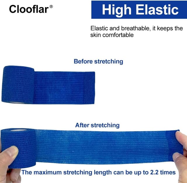 Detalle de Clooflar 16 Pack cohesive bandage 5cm x 4.5m 🩹