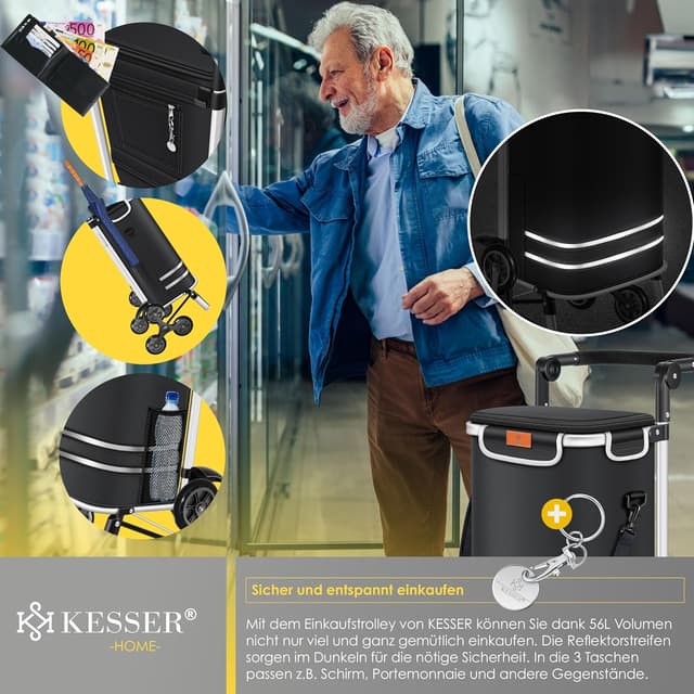 Thumbnail 4 de KESSER® Einkaufstrolley 56 L 🛒