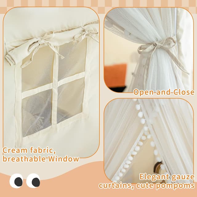 Thumbnail 6 de Kids Play Tent with Padded Mat (Princess Castle) — Indoor Playhouse for Toddlers