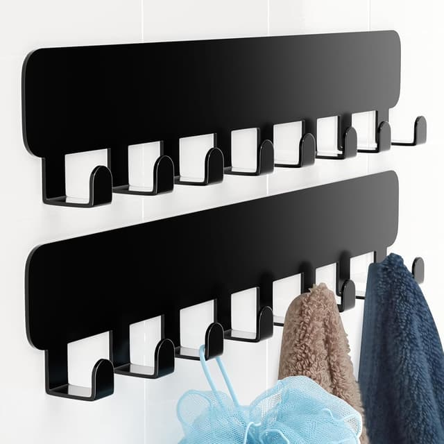 Imagen de pickpiff Heavy Duty Self Adhesive 8 Hooks for Hanging, 2 Pack ⌛ en OfertitasTOP