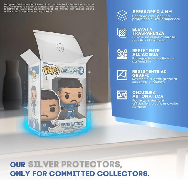 Thumbnail 6 de Confezione da 25 protettori SILVER per Funko Pop 4” (protezione da 0,4 mm)