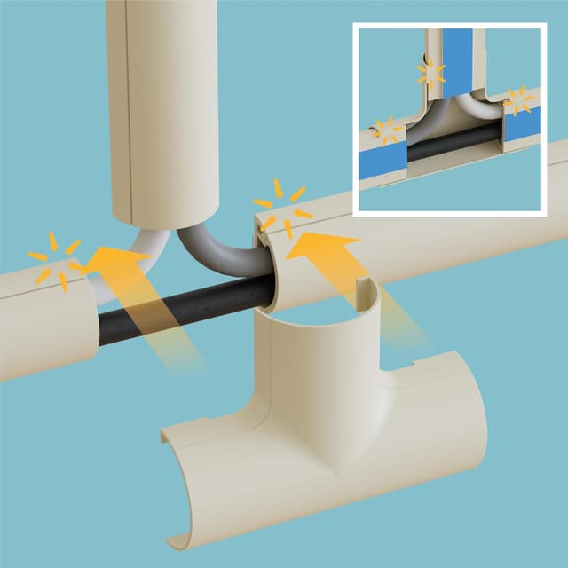 Thumbnail 6 de D-Line Kabelkanal 20x10 mm, Kabelleiste Magnolien – 10× 40 cm (4 m) inkl. Zubehör