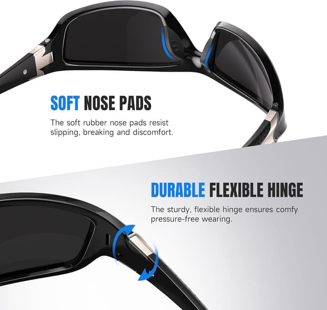 Thumbnail 2 de kunqun Polarized Sports Sunglasses for Men — Wrap-Around UV Protection for Cycling, Fishing, and Driving