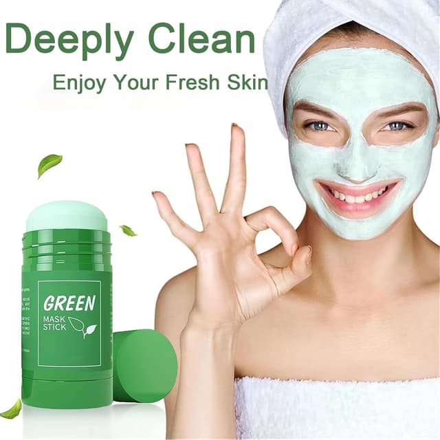 Detalle 2 de 2er-Set Green Tea Mask Stick: Grüne Tee Gesichtsmaske mit Tonerde für Tiefenreinigung