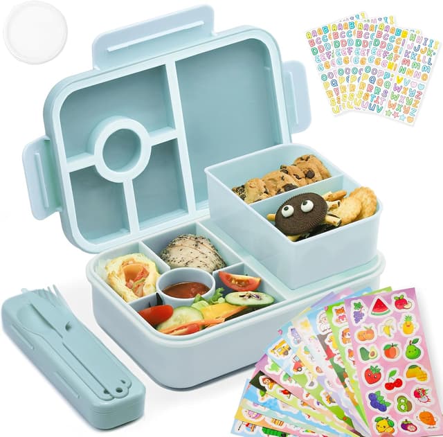 Imagen de Bugucat Brotdose 1300 ml Blau mit Fächern en OfertitasTOP