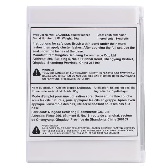 Detalle de LAUBESS Cluster Lashes D Curl Mixed Tray (40D-0.07D-Mix8-14) – Wimpern-Extensions im Cluster-Format