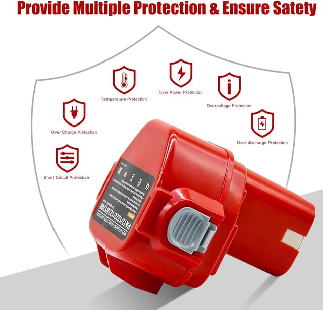 Thumbnail 5 de PA12 12V 5,0Ah Ni‑MH Ricambio per Makita