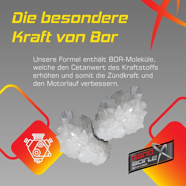 Detalle de NanoBorTeX Diesel-Systemreiniger 600 ml mit BOR – Reiniger & Additiv für Dieselmotoren