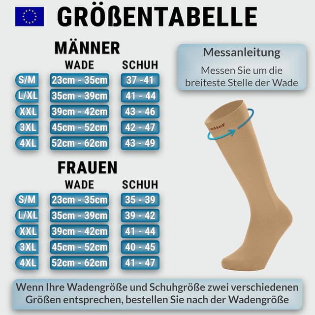Detalle de 360 Relief Kompressionssocken 15 bis 20 mmHg