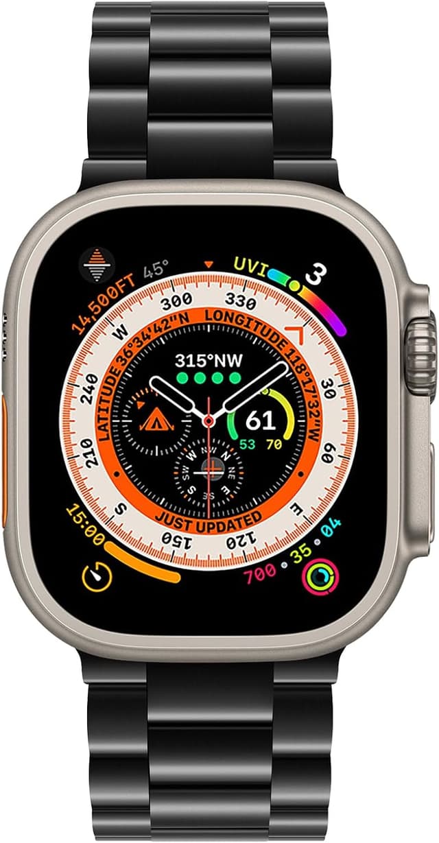 Detalle de Tasikar stainless steel metal strap for Apple Watch (49mm–38mm) including Ultra models