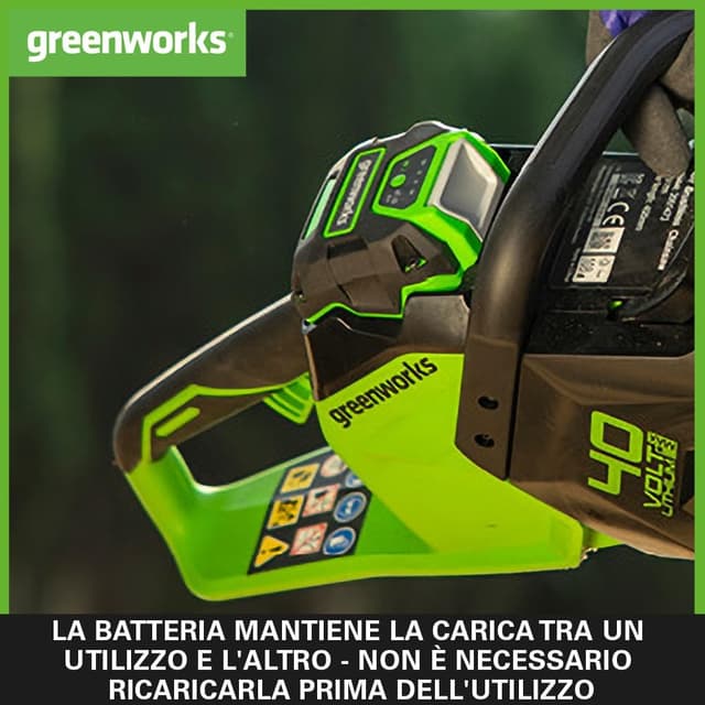 Detalle de Greenworks G40B2 40V 2Ah lithium-ion battery with 2-year warranty