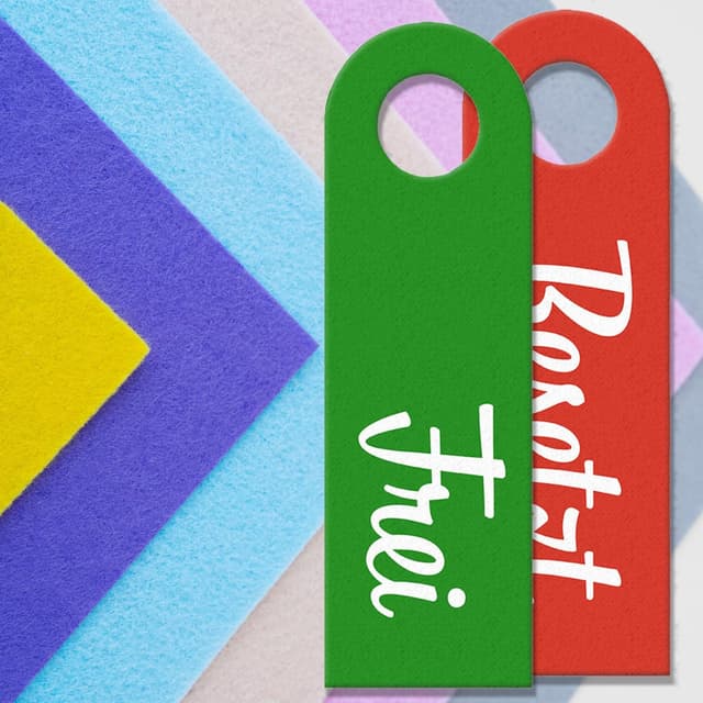 Detalle 2 de trendaffe Besetzt oder Frei Türhänger 8x27 cm