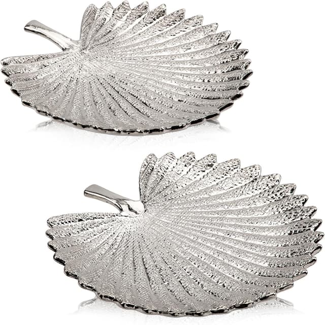 Detalle de Oairse Silver Leaf jewellery tray 30 x 30 cm