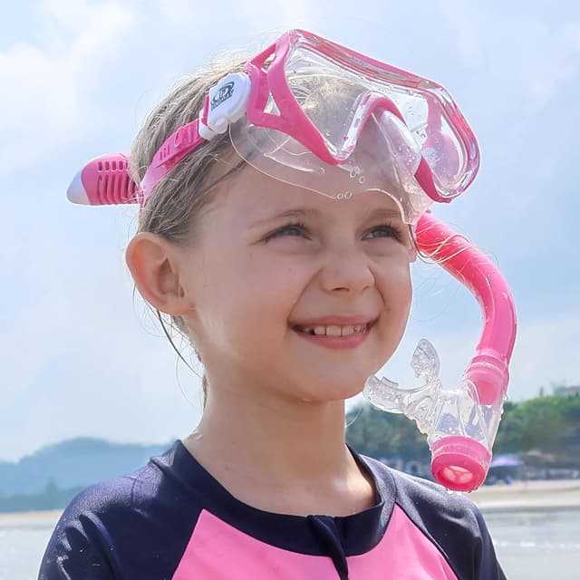 Thumbnail 6 de Findway Kinder-Taucherbrille mit Nasenabdeckung – 180° Panorama HD, Anti-Beschlag & Anti-Leck (4–16 Jahre)