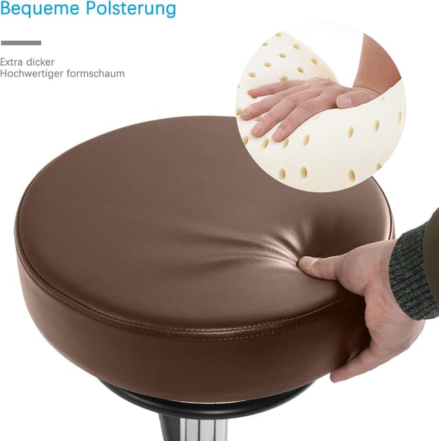 Thumbnail 2 de OUTMASTER Rollhocker 50–62 cm höhenverstellbar für Salon