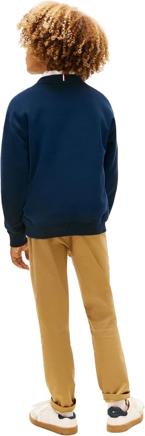 Detalle de Tommy Hilfiger Mini Corp felpa pullover C-Neck unisex KS0KS00665