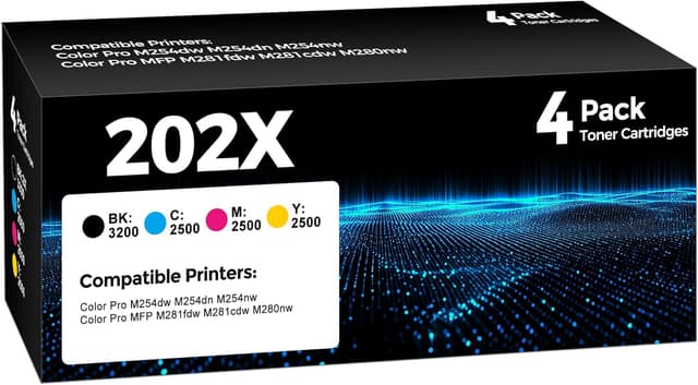 Detalle de Compatible HP 202X Toner 4-Pack for LaserJet Pro 🖨