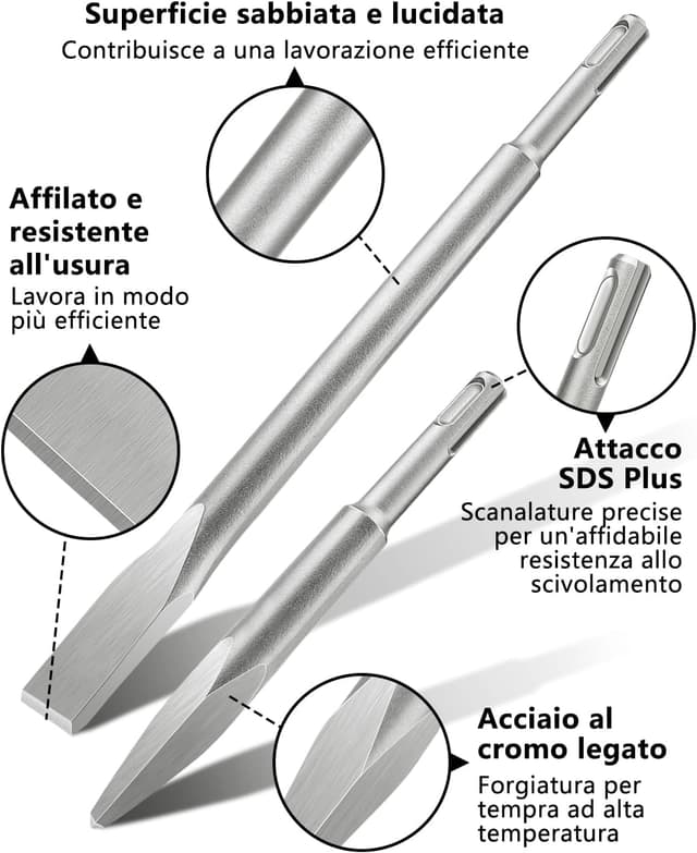 Thumbnail 2 de Lytool Set 6 Scalpelli SDS-Plus 🛠