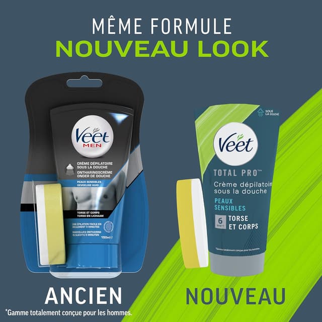 Detalle 2 de Veet Crème dépilatoire 5 minutes Hommes