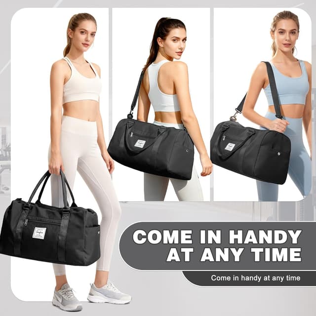 Detalle 2 de WEPLAN Sport-Duffelbag mit Schuhfach & Nassfach – Reisetasche/Handgepäck für Training und Wochenendtrip