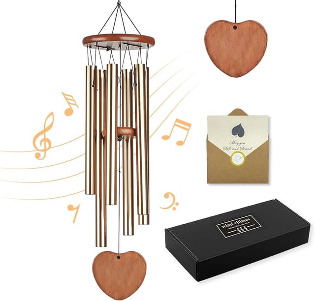 Detalle de YITGOG 30-inch wind chimes with waterproof non-corrosive aluminium tubes for garden, patio and indoor memorial display