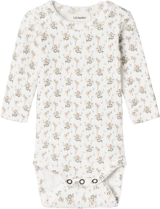 Detalle de NAME IT Baby Mädchen Longarmbody „Nbfgago“ im Slim-Body Schnitt (1er Pack)