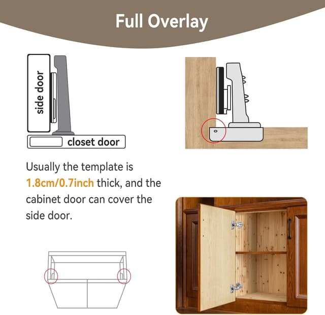 Thumbnail 4 de Vinabo 2Pcs cerniera per mobili 9 cm 🛠