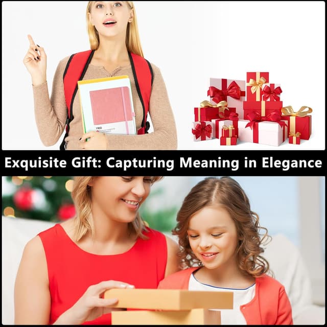 Detalle 2 de A5 Hardback Thick Notebook (320 Pages) with Elastic Closure, Pen Loop & Inner Pocket – Pink, 14.5 x 21cm