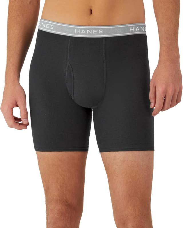 Detalle de Hanes Men’s Boxer Briefs Pack (Cool & Breathable Cotton, No-Ride-Up)