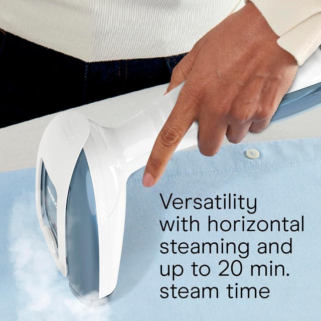 Detalle de Conair Turbo ExtremeSteam 1875W Handheld Garment Steamer for Clothes (Blue) — Portable fabric steamer